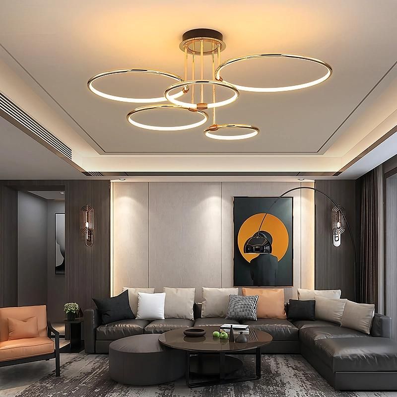 2022 Hot Sale LED Bedroom Decorate Ceiling Lamp Indoor Round LED Pendant Light Living Room Chandelier