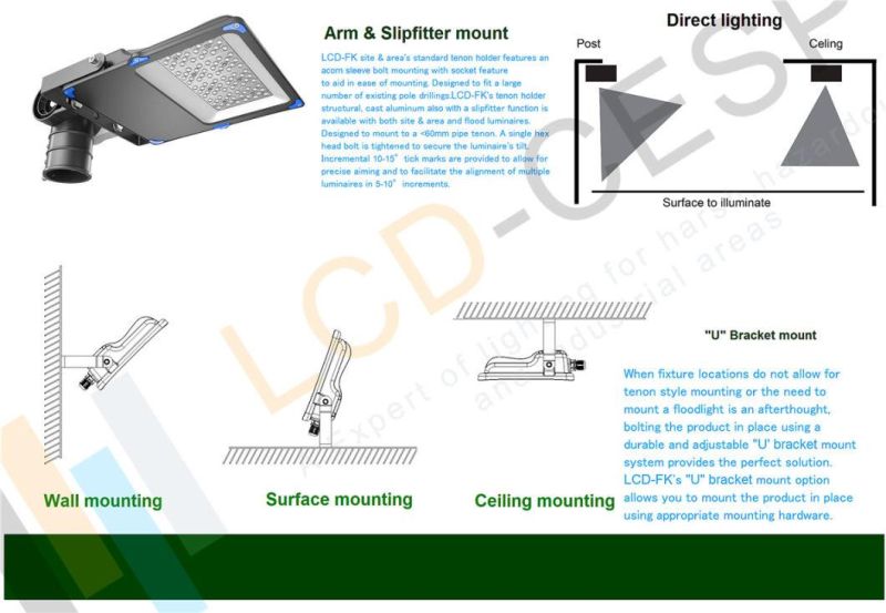 Highly Efficient LED Floodlight Designed 100W for Large Area Lighting Electronic LED Control Gear Driving 120 Lumilleds SMD3030 with Asymmetrical Distribution