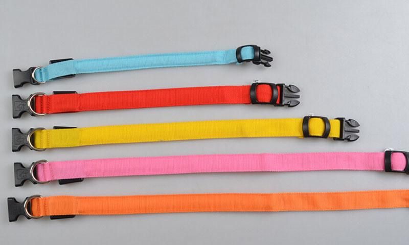 S M L Pet Dog Cat Anti Lost LED Necklace Safe Warning Flash Necklet Light Lock