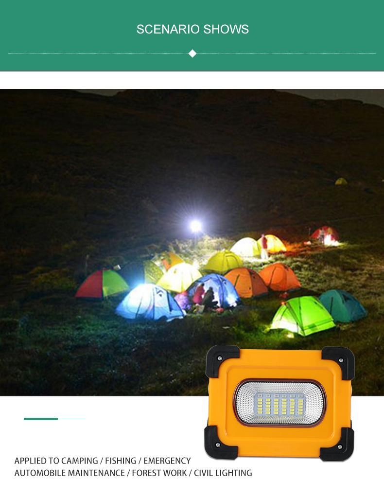 IP65 LED Solar Outdoor Lighting Emergency Lamp with USB and Battery
