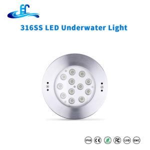 36W IP68 316ss DC12V High Power Recessed LED Swimming Pool Lamp with Edison LED Chip