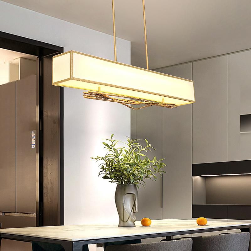 2022 Wholesale Chinese Chandelier Lighting Soft Lighting Classic Modern LED Long Rectangle Pendant Light