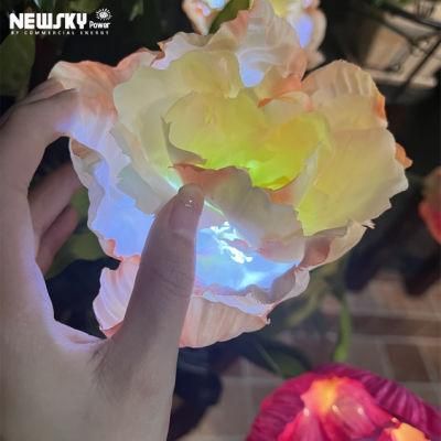 Tulip LED Solar Powered Flower Light for Grave Pathway Cemetery Memory Garden Patio Decoration